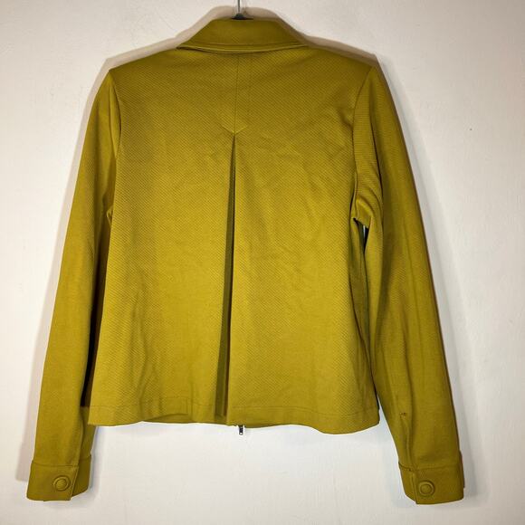 Cabi Touring Jacket #4117 Moss Gold Size Small Zip Front Pockets Textured - Picture 2 of 9